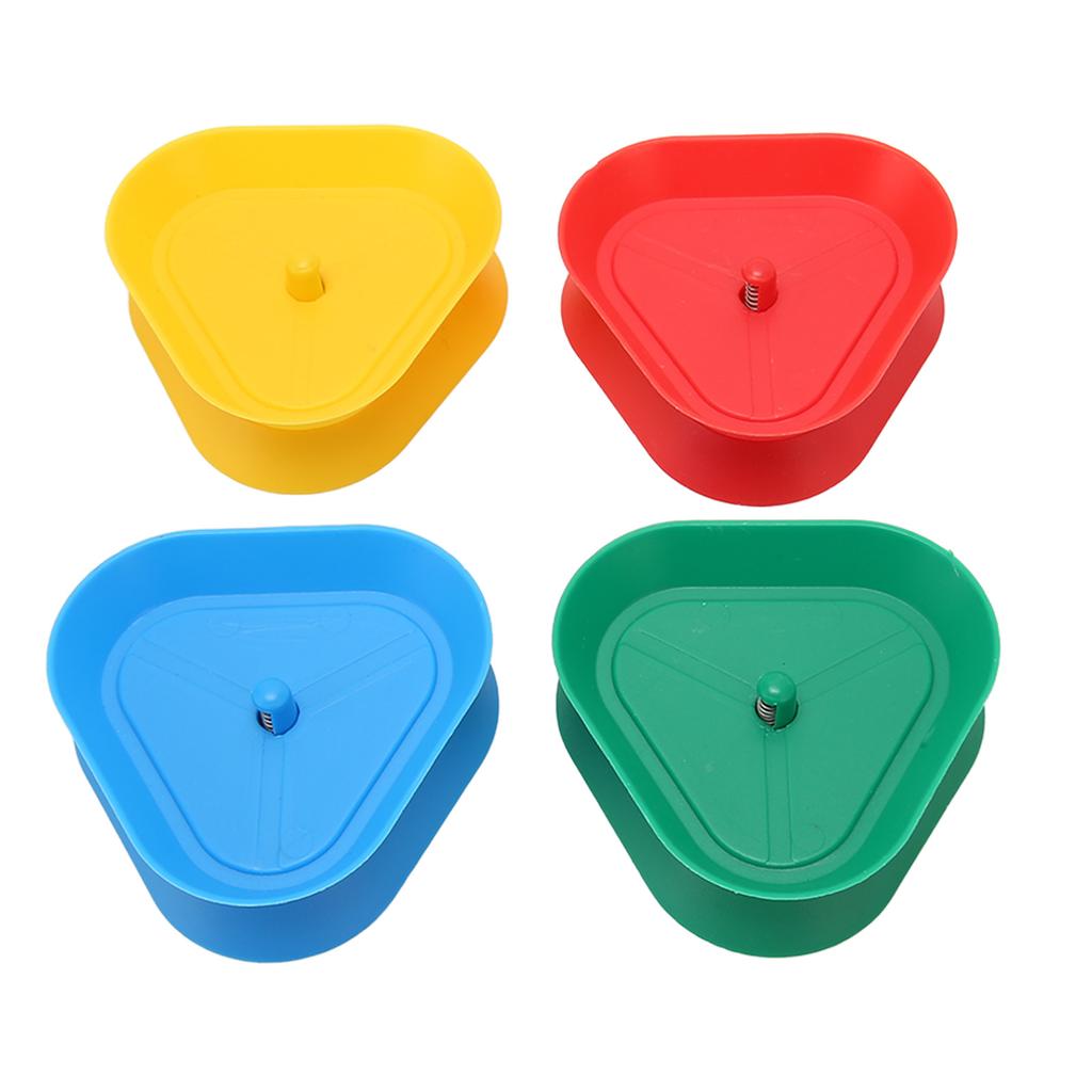 Triangle Shaped Cards Playing Holder 4 Colors Round Edge Spring Design Poker Holder for Adults Children