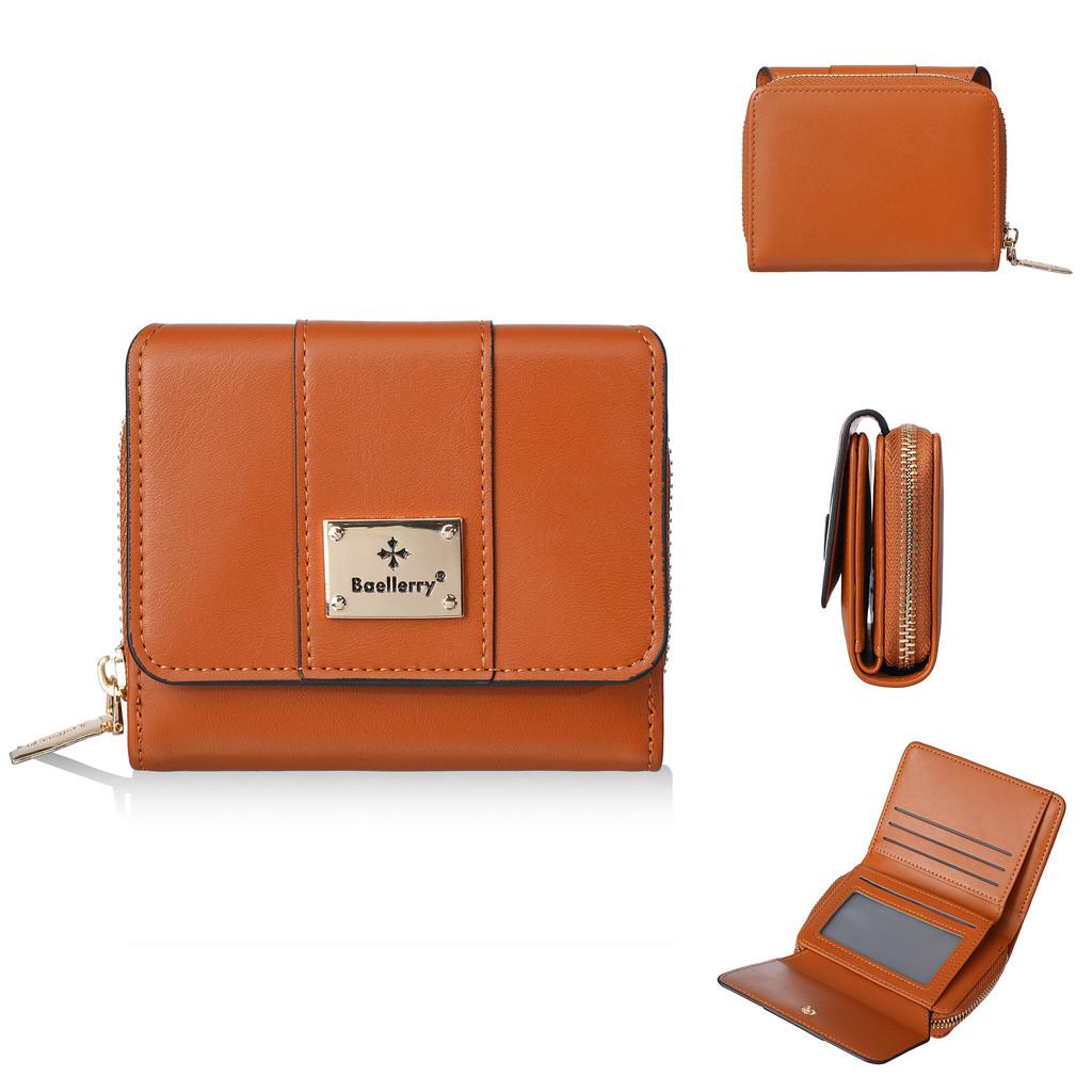Short Wallet For Ladies With Multiple Card Slots And Foldable Design In Pu