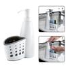 2-in-1 Spender und Aufbewahrungsbox Multifunktions-Flüssigwaschmittelbehälter Schwamm Abtropfschale Seifenhalter Ablage