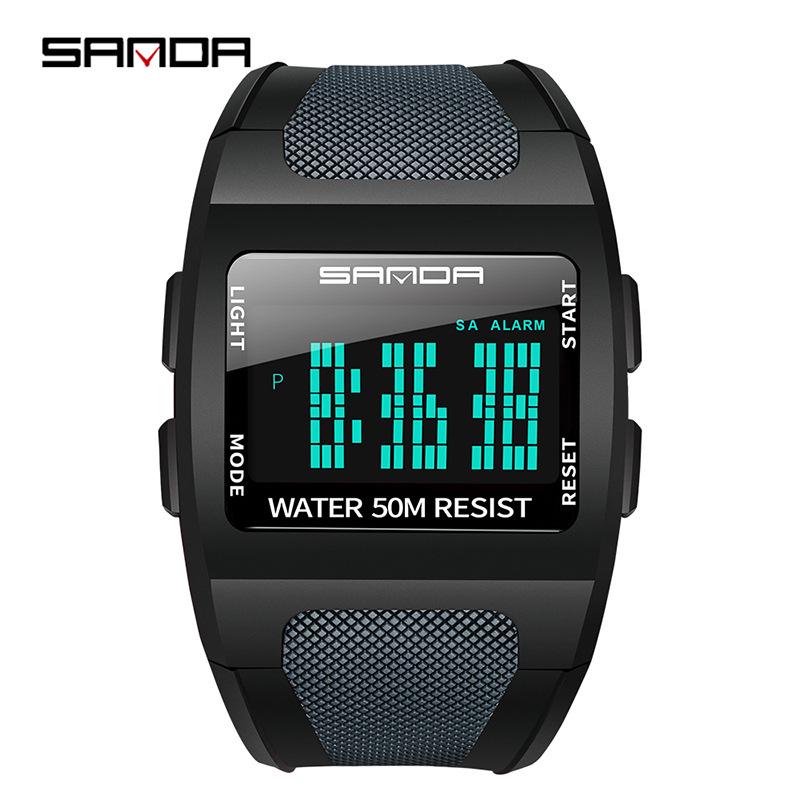 Reloj Deportivo Digital Impermeable Estilo Harajuku para Hombre Sanda - Unisex, Moderno, Diseño Simple y Cuadrado