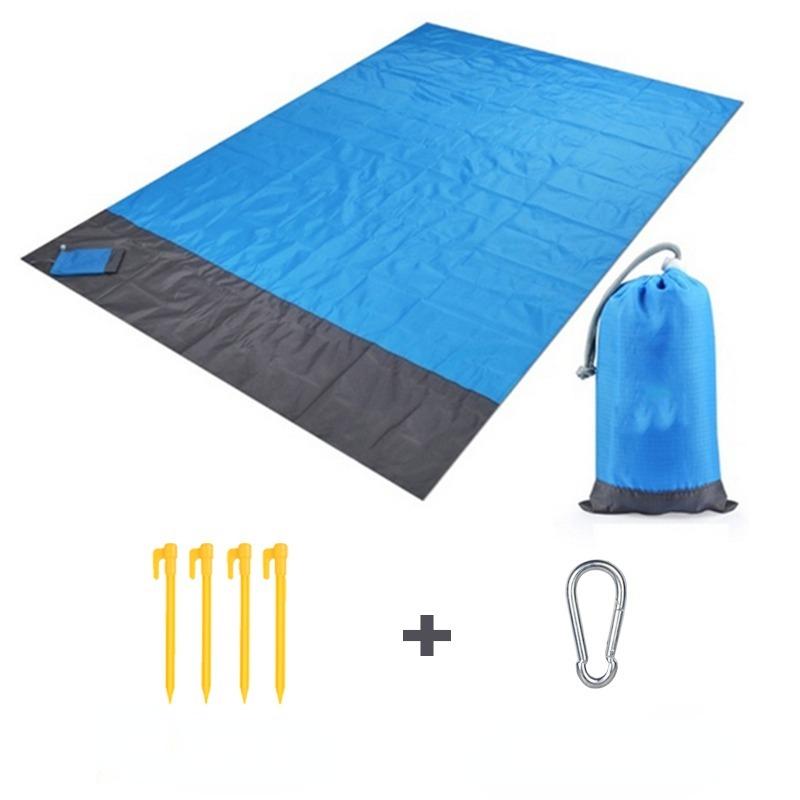 2.1x2m Waterproof Pocket Camping Mat Beach Blanket Folding Camping Mat Mattress Portable Lightweight Mat Outdoor Picnic Mat Sand Beach Mat