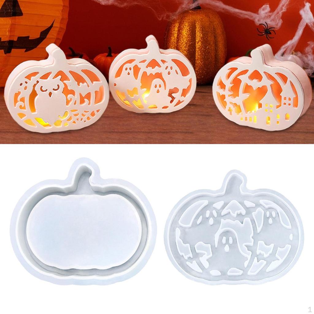 Pumpkin Lamp Silicone Models Candle Making Decorations Crafts Lantern Shade Tealight Holder