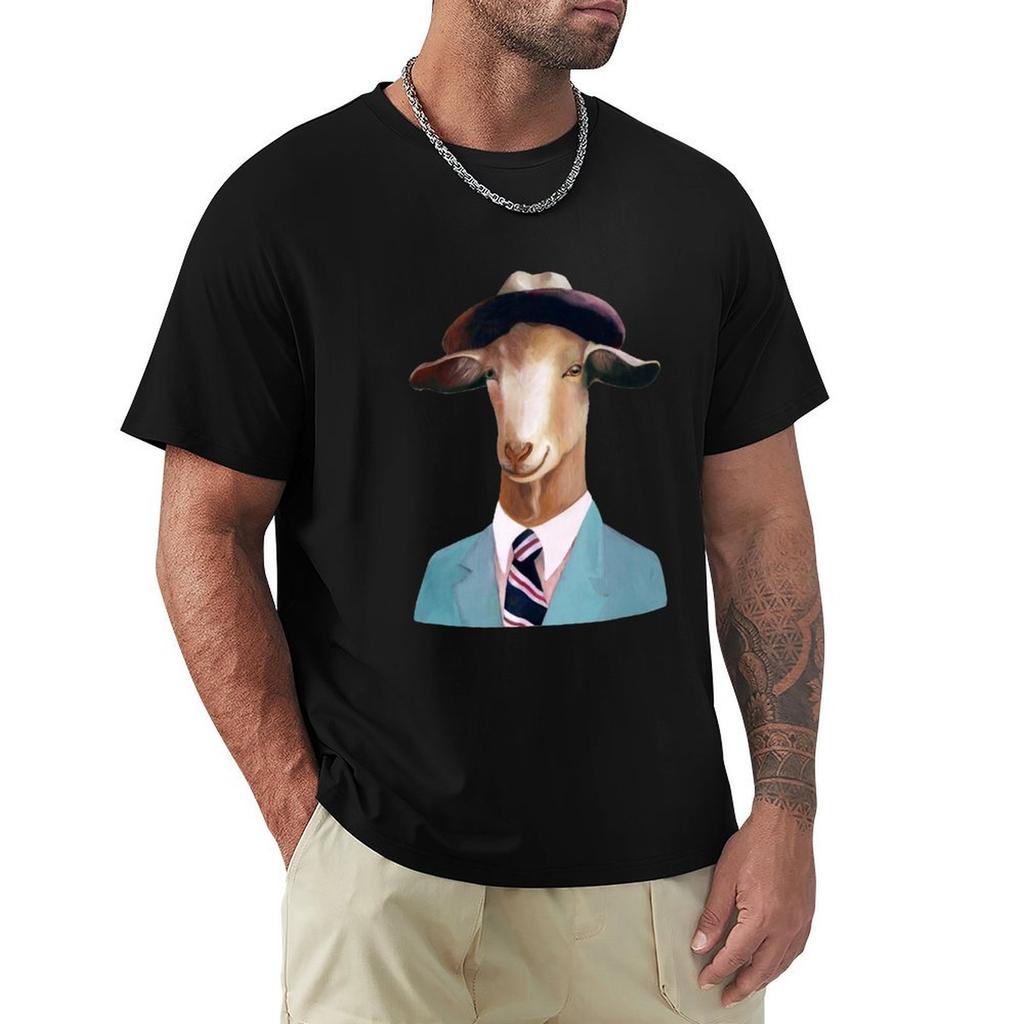 Goat Tshirt Breathable Basic Cotton Tshirt
