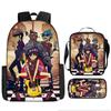 Hot selling British virtual band Gorillaz student backpack cartoon children's backpack shoulder bag pencil case three piece set