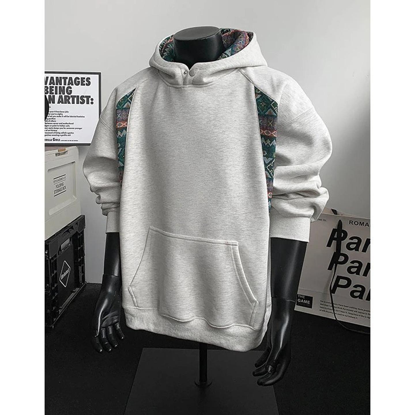 

Sweater Men s Autumn New Contrast Design Coat Hoodie XXXL