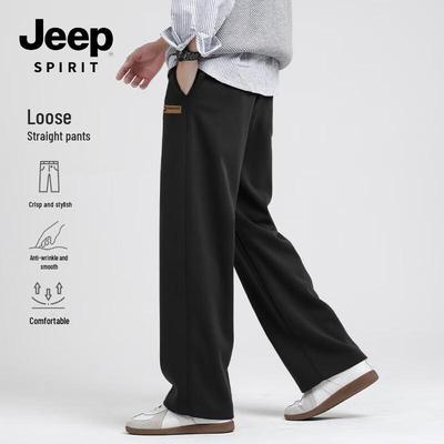 JEEP SPIRIT Herren Locker Geschnittene Gerade Bein Freizeithose