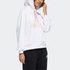 Adidas Logo Print Athletic Hoodie Women Tops White GP0722