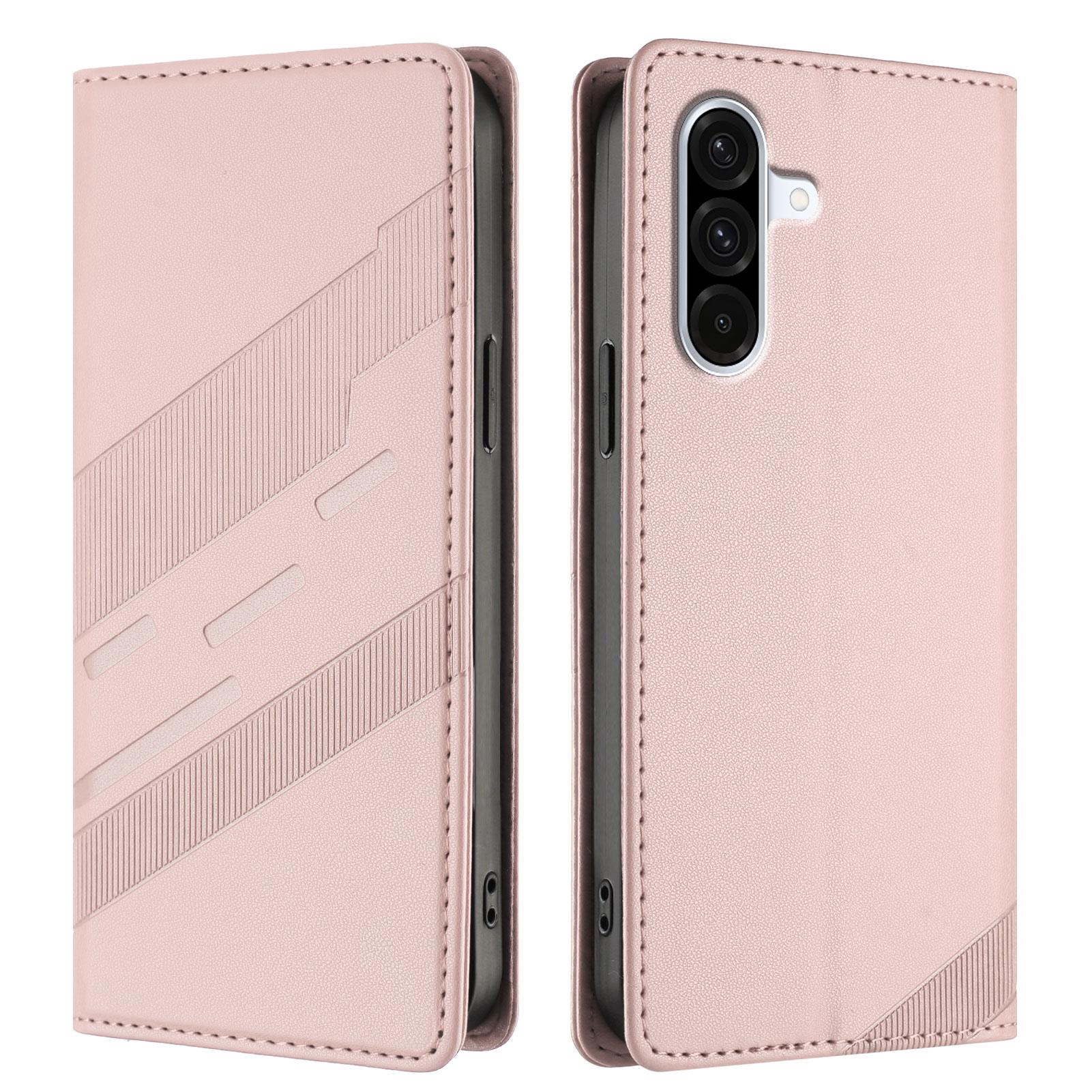 

Чехлы для телефона Samsung Galaxy A36 5G в стиле панк с тиснением, кошелек-подставка, кожаная обложка Pink