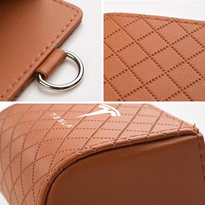 1Pcs Car Badge Air Outlet Storage Box Phone Glasses Organizer For Tesla Model 3 Model S Model X Model Y Roadster Bonina Coil