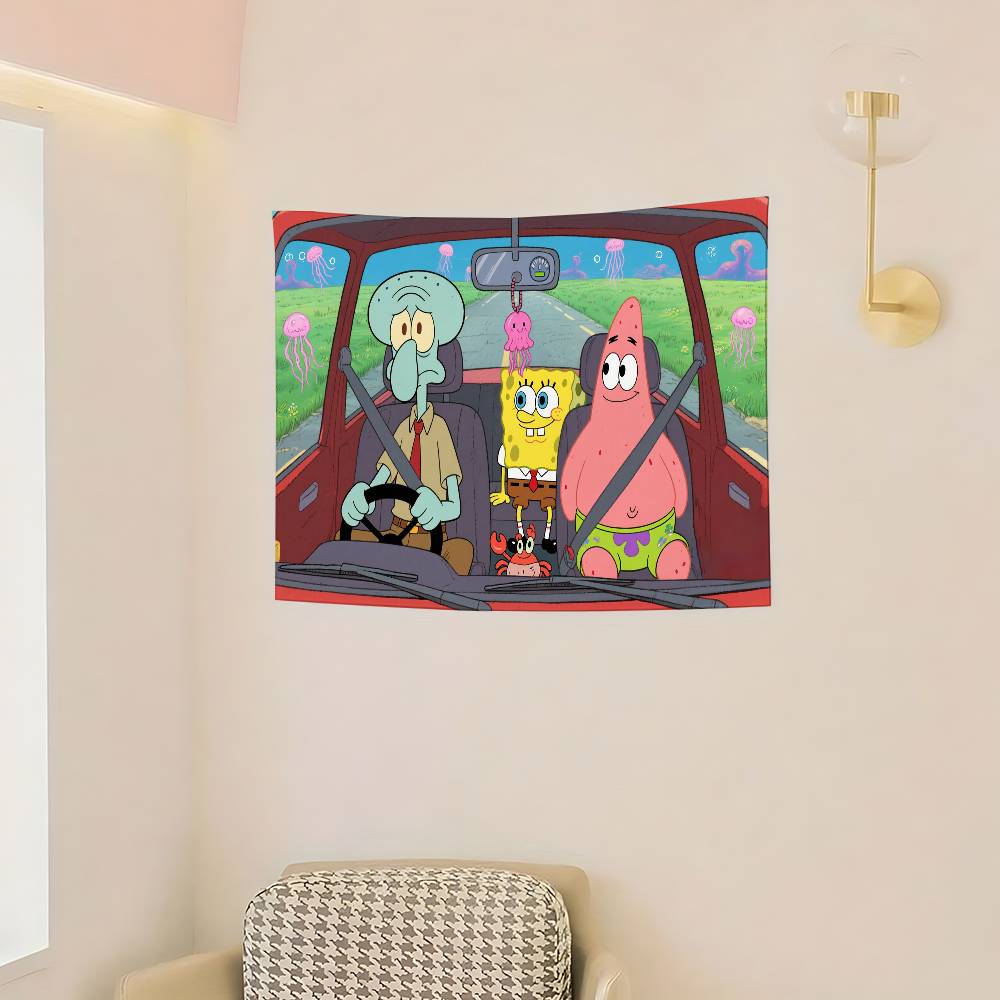 AnimeSSpongeabBobsCute Flags Room Decor Outdoor Decors Personalized Items Flags For Bedrooms Home Funny