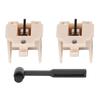 2PCS Record Player Needles Replacement Turntable Needles with Stylus Cleaning Brush for AT LP60 AT P
