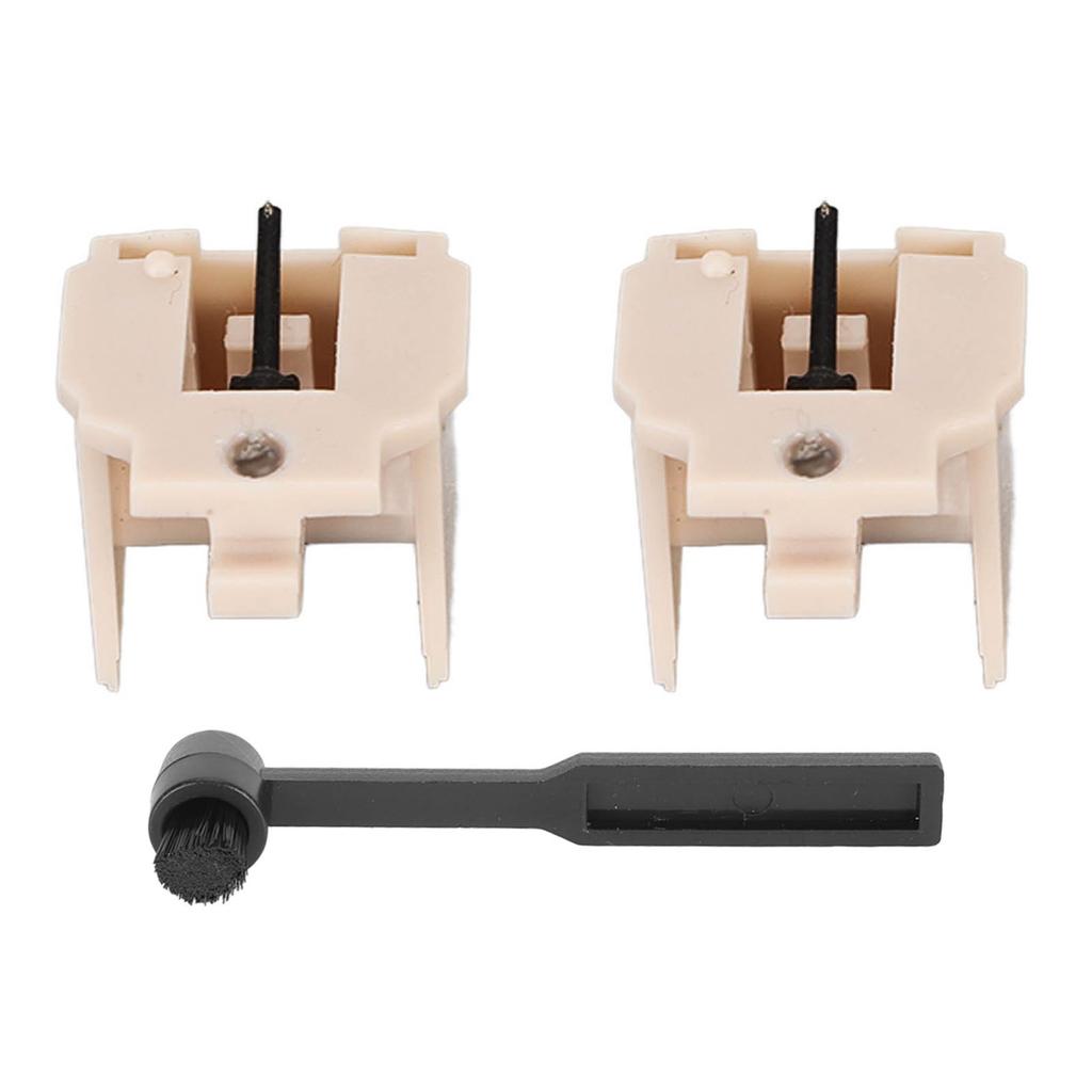 2PCS Record Player Needles Replacement Turntable Needles with Stylus Cleaning Brush for AT LP60 AT P