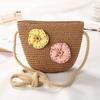 Mini Fashion Handmade Girls Summer Children Weaving Bag Shoulder Bag Handbags Straw Beach Bag