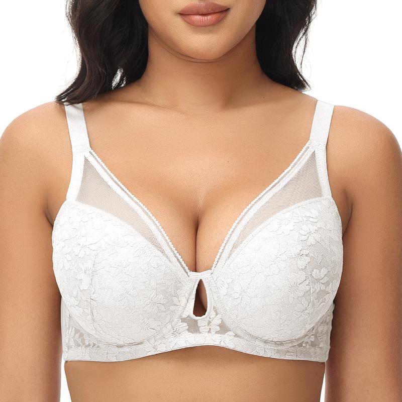 Sutien din dantelă pentru femei Sutien Push Up cu sârmă Lenjerie de corp de mărime mare Sutien cu goluri sexy Lenjerie pentru femei 34-50