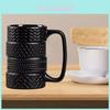 Novelty Tire Design Mug Spacious Ceramic Cup Ideal For Eco-friendly Offices