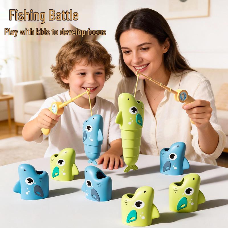 Fishing Master: Interactive Parent-Child Educational Game - Retractable Desktop Fishing Toy