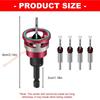 Pack of 6 Multifunctional Drill Bit Incorporating Depth Stop Woodworking Drill Set for Accurate Hole Drilling