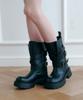 Salt And Chocolate Slitcher Buckle Mid-Calf Boots 412546014 (5.5Cm)