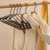 3 Stück Verdickter Eisenwaren Kleiderbügel Vintage Leichter Luxus Breitschulterbügel Holz Nahtlose Konstruktion Rutschfester Bügel