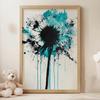 Poster Dandelion In Motion Poster Dandelion In Motion, 50X70 Cm, Black Aluminum Frame, 230 Gsm Matte Paper