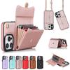 Wallet Case Diagonal Strap With Bracket Leather Cover For iPhone 17 16 15 Plus 14 Pro 13 Mini 12 Pro Max 11 Pro Max SE 2020 XS XR 8 7