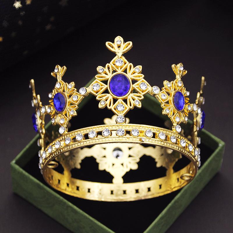 Party Prom Birthday Cake Crown Small Tiaras for Doll Green Pink Diadem Bridal Wedding Hair Jewelry Tiaras Head Ornaments