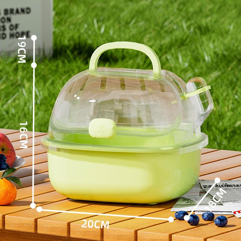 

Portable hamster cage for going out carrying the cage outside flower branch mouse cage зелений