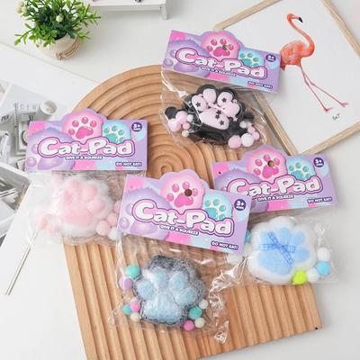 Kawaii Fury Cartoon Squeeze Spielzeug für Kinder Süße Kätzchenpfote Stressabbauende Squeeze Spielzeuge Kreatives Design Plüsch Squeeze Spielzeuge