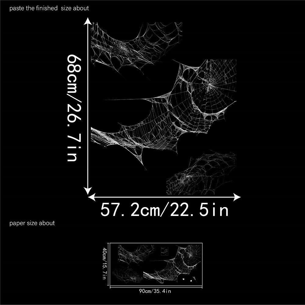 

Halloween, Tattered Spider Web Stickers, Glass Stickers, Living Room Window Decorations, Static Stickers, Party Decoration Stickers, Holiday Decorat 40*90cm