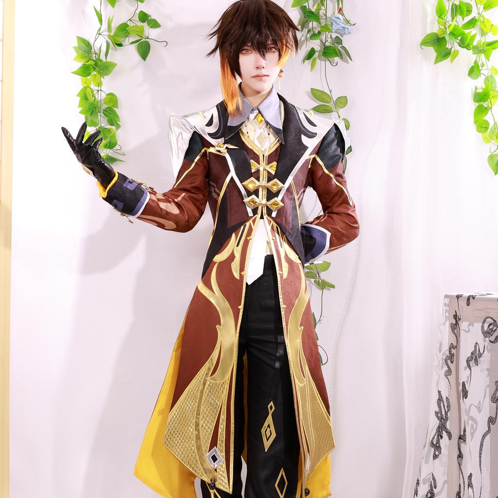 Wudu Yuanshen cosplay clothing Morax Zhongli two-dimensional game animation high-end version Zhongli cos clothing