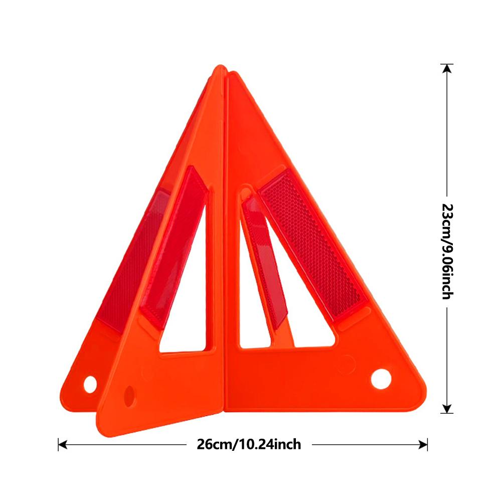 Foldable Car Safety Warning Triangle Emergency Accident Stop Sign Reflective Safety Beacon Collapsible Hazard Warning Light красный