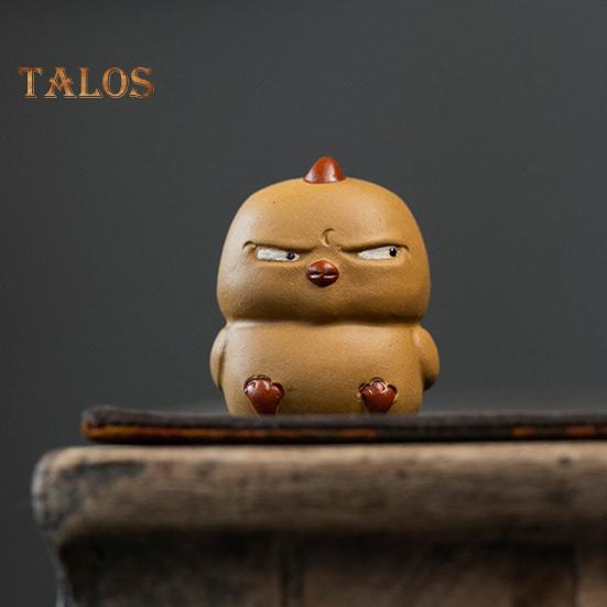 Angry Chicken Tea Pet Fialová hlína Ručně vyrobená figurka ptáka Čajové doplňky Kung Fu Čajová ozdoba pro milovníky čaje Domácí dekorace