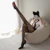 Cross Fishing Net Pantyhose Feminine Spicy Girl Dark Lolita Mesh Pantyhose Plaid Jacquard Pattern Tight Stockings Club