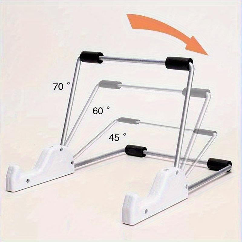 1pc Foldable Multi-Level Laptop Metal Stand Laptop Heightening Frame Laptop Ventilation Heat Dissipation Bracket