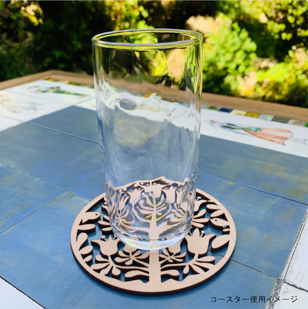 SIKTEN Scandinavian Set of 5 Lithuanian Wooden Coasters Stylish Coasters Perfect for Decorating or As a Base for Each Coaster Measures Approximately