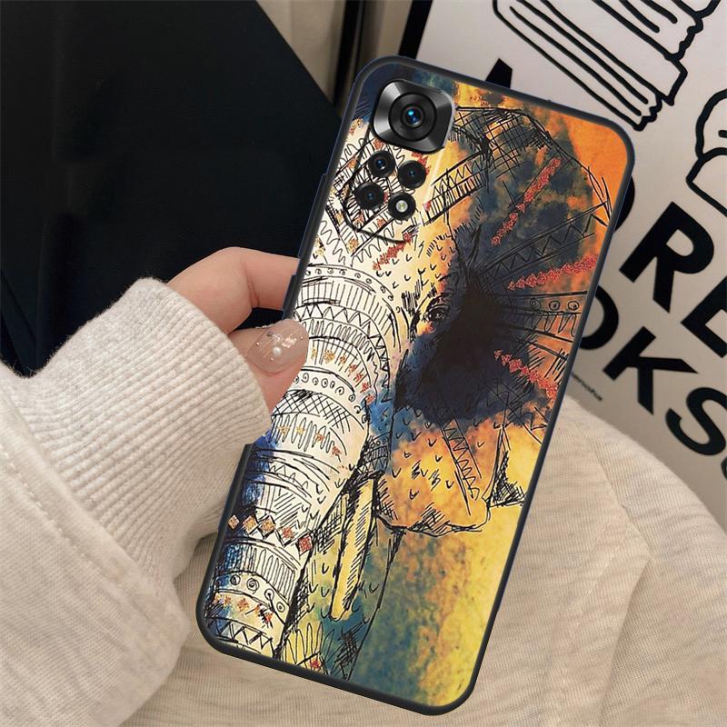 Elephant Theme Print Cover For Xiaomi Redmi Note 13 9 10 11 12 14 Pro 10S 11S 12S Case For Redmi 12C 13C 14C 10C