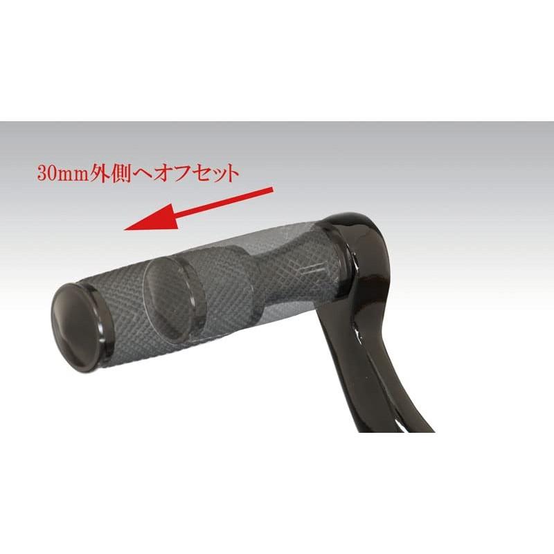 Kijima Bike Parts Shift Peg Extension 30mm Offset 5/16-24 Harley Aluminum/Black Anodized HD-05314