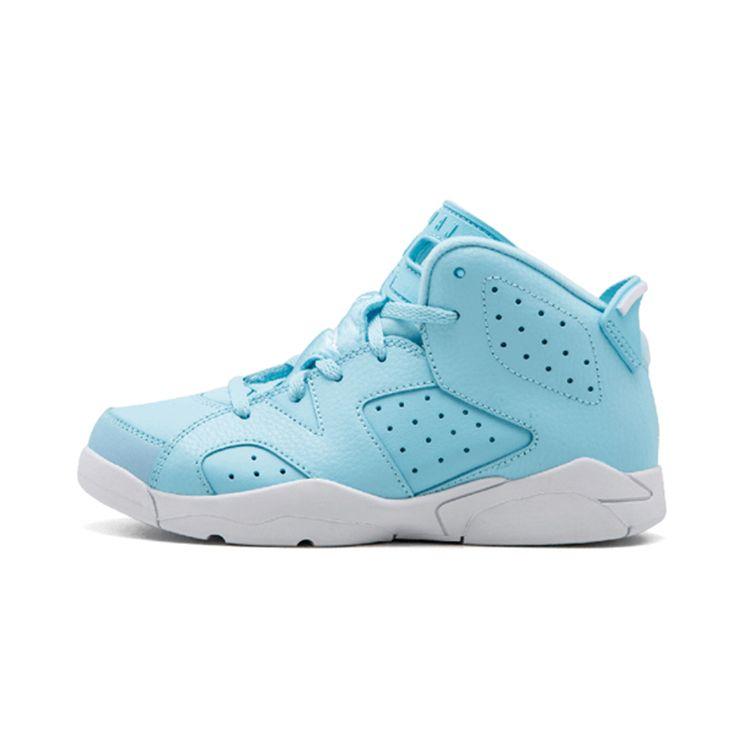 

Кроссовки Air Jordan 6 Retro GP Still Blue Kids белые 543389-407