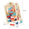 Wooden 3D Puzzles Blocks Brain Teasers Toy Jıgsaw Tangram Colorful Jigsaw Game Preschool Educational Gift For Baby Toddlers Kids