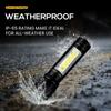 Mini LED Flashlight COB Work Light Portable Torch Rechargeable Camping Lantern Zoomable Tactical Flashlight for Camping Hiking