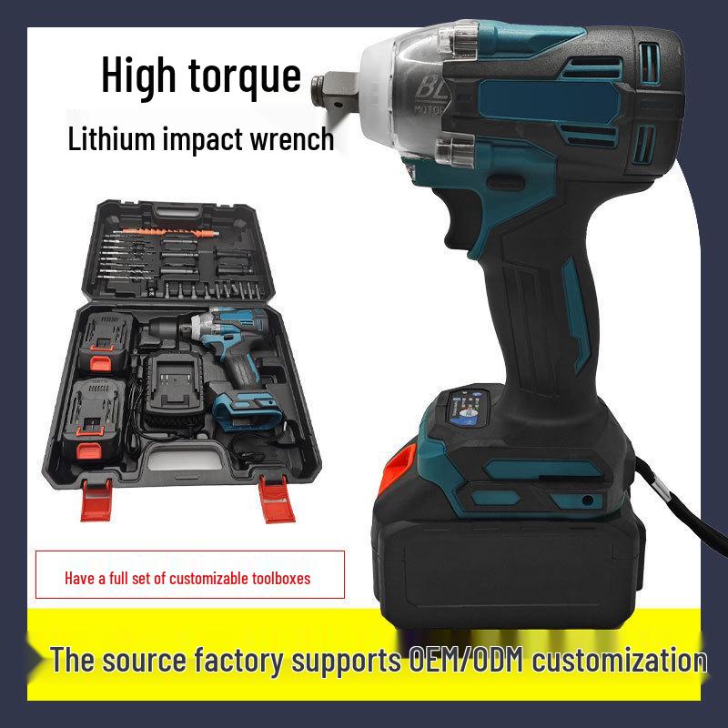 High Torque Brushless Impact Wrench with Lithium Battery for Auto Repair