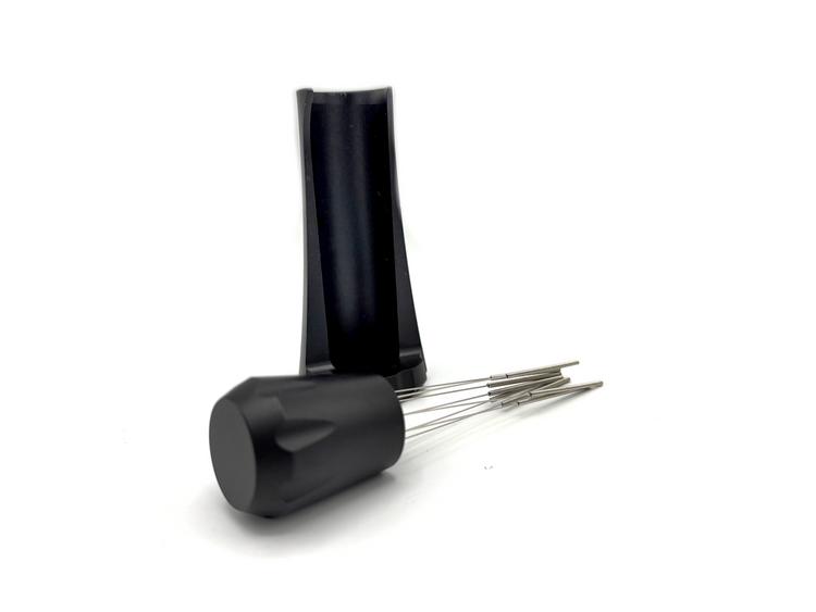 Needle coffee dispenser + stand, handle - black