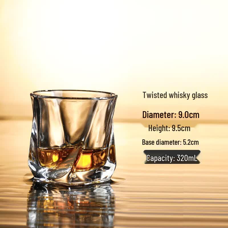 ZISIZ Crystal Glass Whiskey and Cocktail Tumbler Set