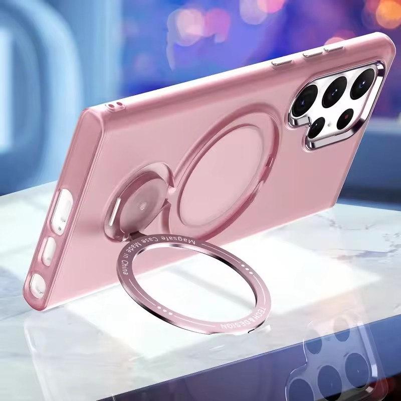 Magnetic Ring Holder Phone Case For Samsung S24 S23 S25 Ultra Plus 5G MagSafe Wireless Charge Shockproof Bracket Stand Cover