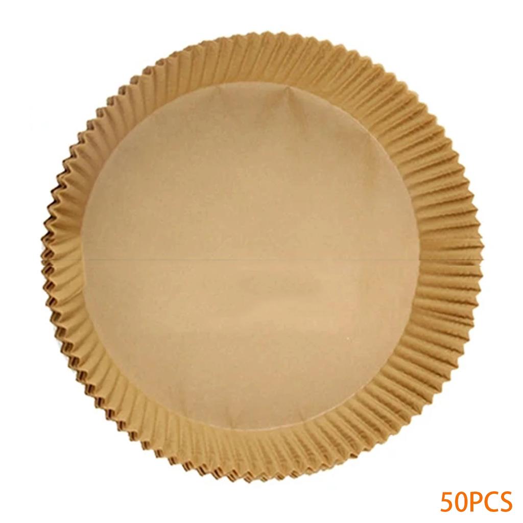 50/100Pcs Disposable Air Fryer Paper Liner Oil-proof Water-proof Paper Tray Non-Stick Baking Mat for Oven AirFryer Accessories