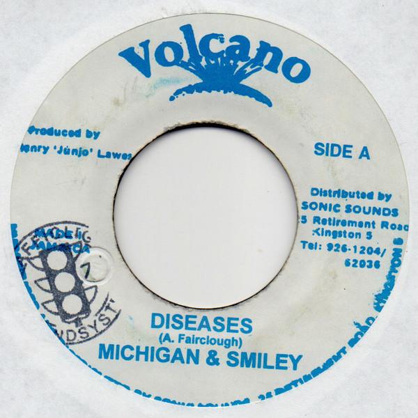 

7inch Record MICHIGAN & SMILEY - Diseases NONE Volcano Jamaica Reggae, Ska & Dub Used