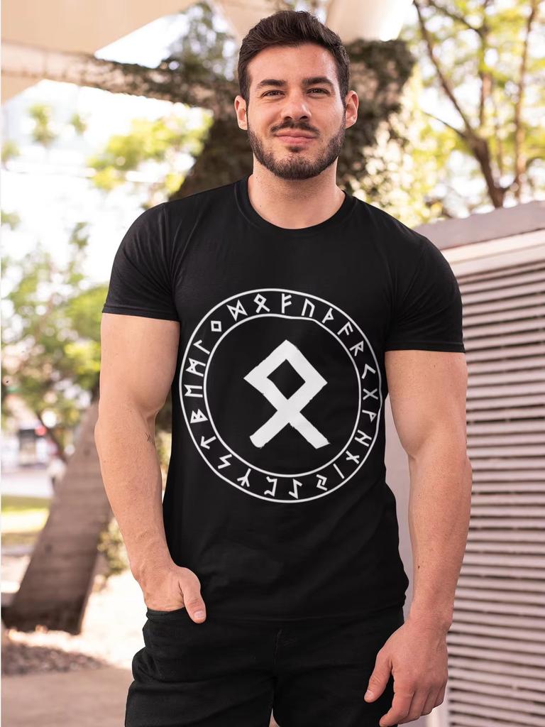 Norse Pagan Othala Rune T-Shirt New 100% Cotton Short Sleeve O-Neck Casual Mens T-shirt Fashion Streetwear