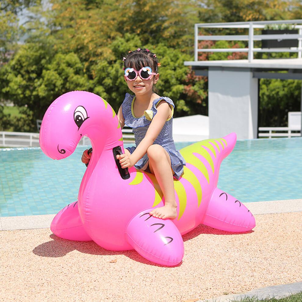 Bouée gonflable dinosaure flottante pour piscine, expérience stable pour enfants et adultes, double poignée gonflable pour s'amuser dans la