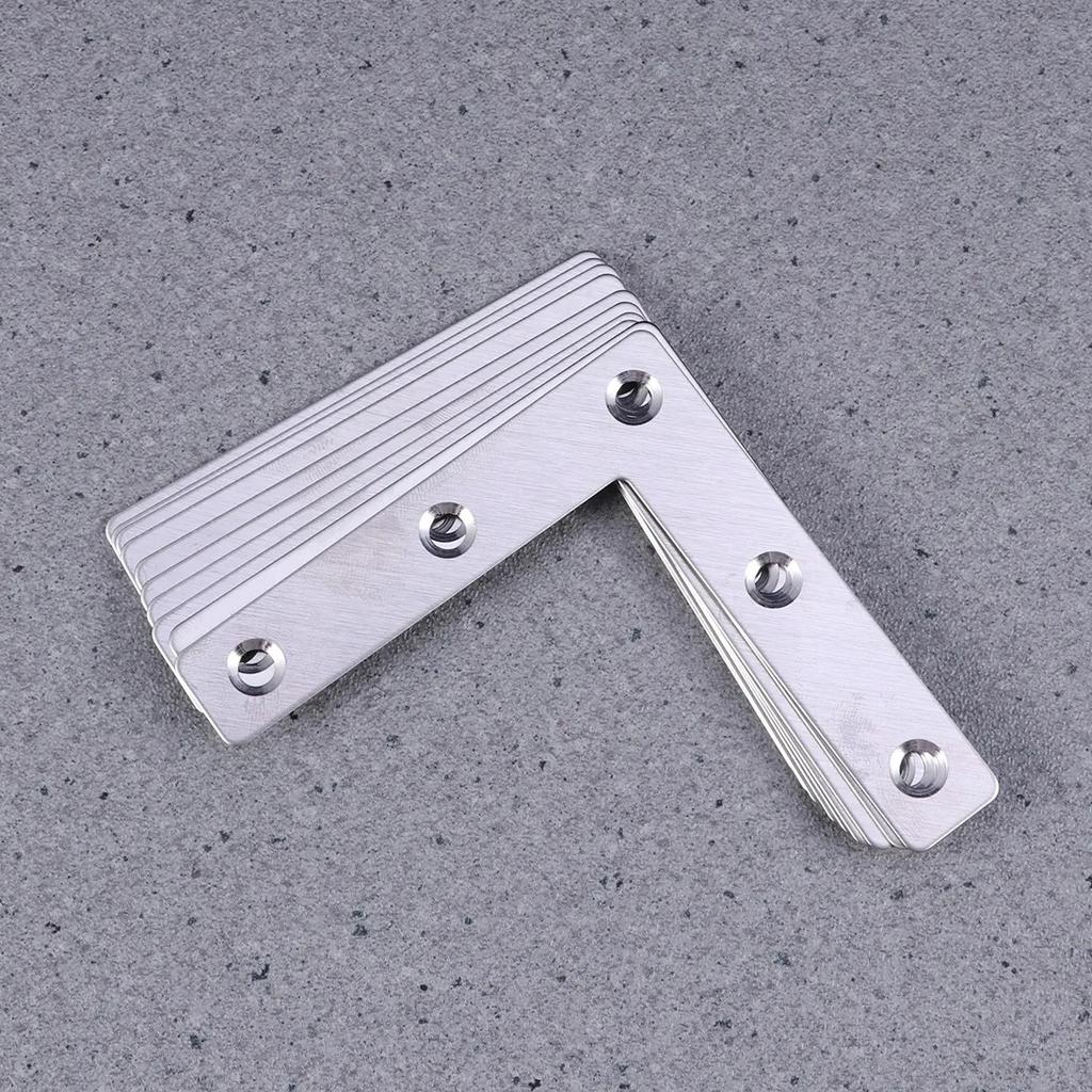 10 Pcs Flat Corner Brace, L Type Shelf Bracket 50/80mm, Heavy Duty Stainless Steel Shelf Supports