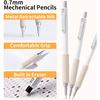 Mechanical Pencil Set with Case, 4PCS 0.7mm Art Mechanical Pencils + 40PCS HB Lead Refills + 40PCS 2B Lead Refills + 3PCS Erasers+ 1PCS Case, Drawing